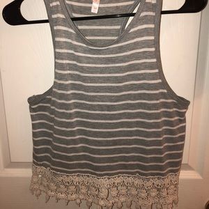 Striped sleeveless with cute detailing